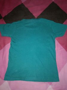 4-6 Years Green Cotton T Shirt For Boys