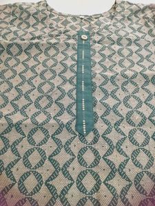 Green Printed Kurta Set