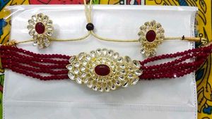 Red Choker Necklace Set