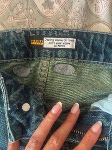 Wide Leg Blue Denim Jeans