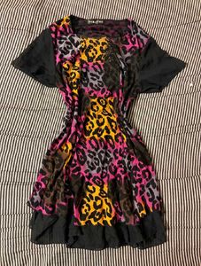 imported y2k leopard print dress⋆˚꩜｡