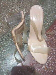 Stylish Clear Strap Heels