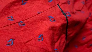 Red cotton printed nighty for women - free size -