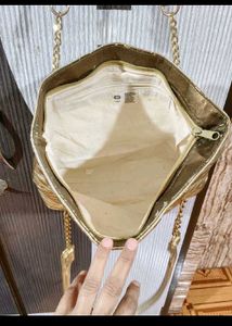Shiny Gold Quilted Tote Bag