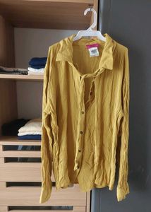 Mustard Yellow Button-Down Dress