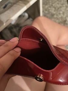 Chic Red Patent Leather Hobo Bag