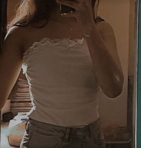 Cute White Bow Tube Top