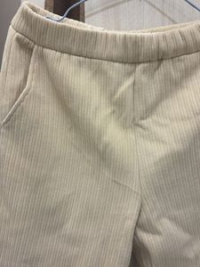 winter long cream trousers
