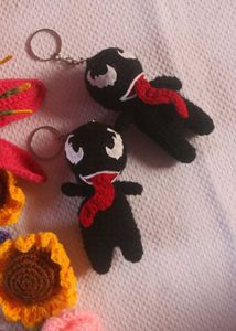 Handmade Venom Keychains - Unique Crocheted Charm