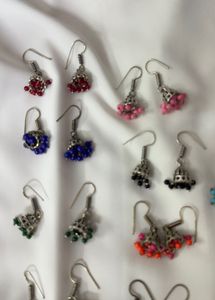 Vibrant Colourful Jhumkas