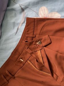 Premium Stylish Brown Pleated Trousers