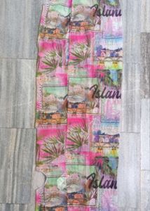 Vibrant Tropical Print Maxi Skirt