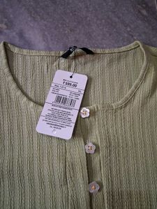 Light Green Button-Up Top