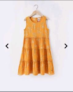Girls' Yellow Dress &amp; Shrug Set