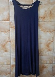 Navy Blue Maxi Dress with Strappy Back