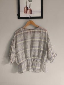 Cute Korean Plaid Cropped Top