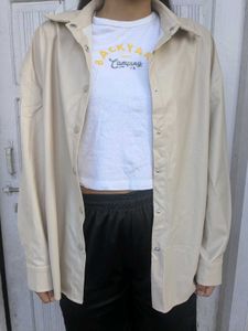 Beige Overshirt Jacket