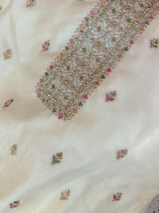 Elegant Embroidered Cream Kurta