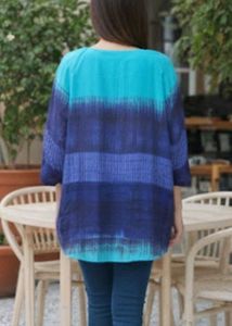 Stylish Blue Tunic Top