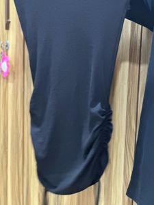 Chic Black Ruched Dress