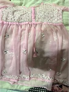 Pink Embroidered Kurti Top