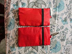 Embroidered Peacock Clutch Set