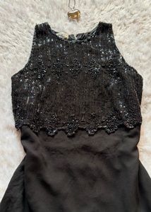 Chic Black Sequin Party Dress
