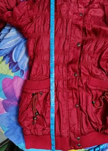 Stylish Maroon Quilted Jacket