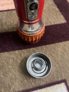 Vintage Eveready Classic Red Body Metal Torch