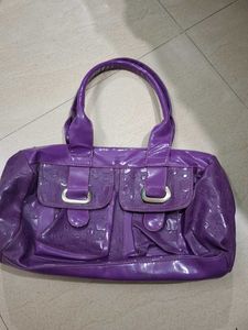 Vibrant Purple Patent Handbag