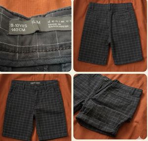 Grid Pattern Shorts For Boys Age 9-10