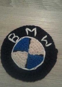 Handmade BMW Crocheted Keychain