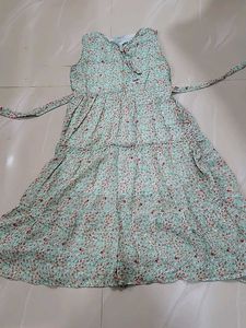 Floral Print Sundress with Tie Waist