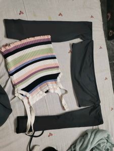 Cropped Halter &amp; Long Sleeve Tops