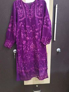 Vibrant Purple Embroidered Kurta Set