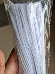 Bundle of White Pipe Cleaners