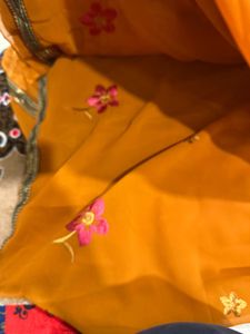 Elegant Floral Embroidered Saree