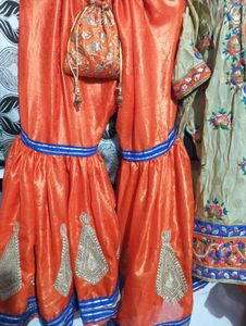 Orange Kurta Set with Dupatta