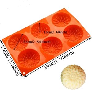 6 Cavity Silicone Sunflower Muffin/Cake Mold