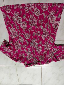 Vibrant Pink Paisley Print Polo Shirt