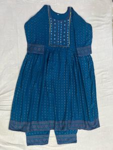 Beautiful Teal Kurta with Mirror Work