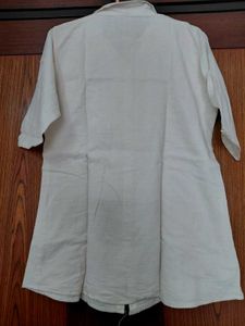 Embroidered Cream Kurta