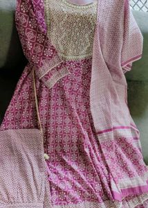 Beautiful Pink Ethnic Kurta Set with Dupatta