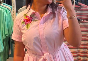Chic Pink Shirt Dress