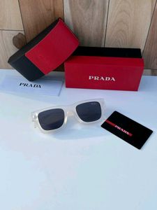 Prada(COPY)White Rectangular Sunglasses FOR UNISEX