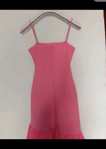 Chic Pink Bow Detail Maxi Dress