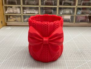 Red Knitted Vase