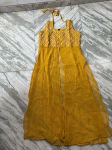 Yellow Embroidered Kurta