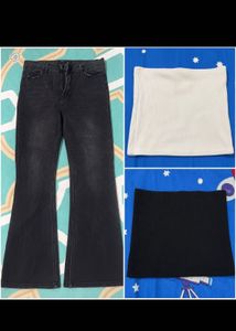 women combo of jeans and 2 tube inner