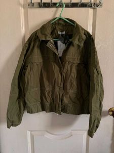 Stylish Olive Green Utility Jacket